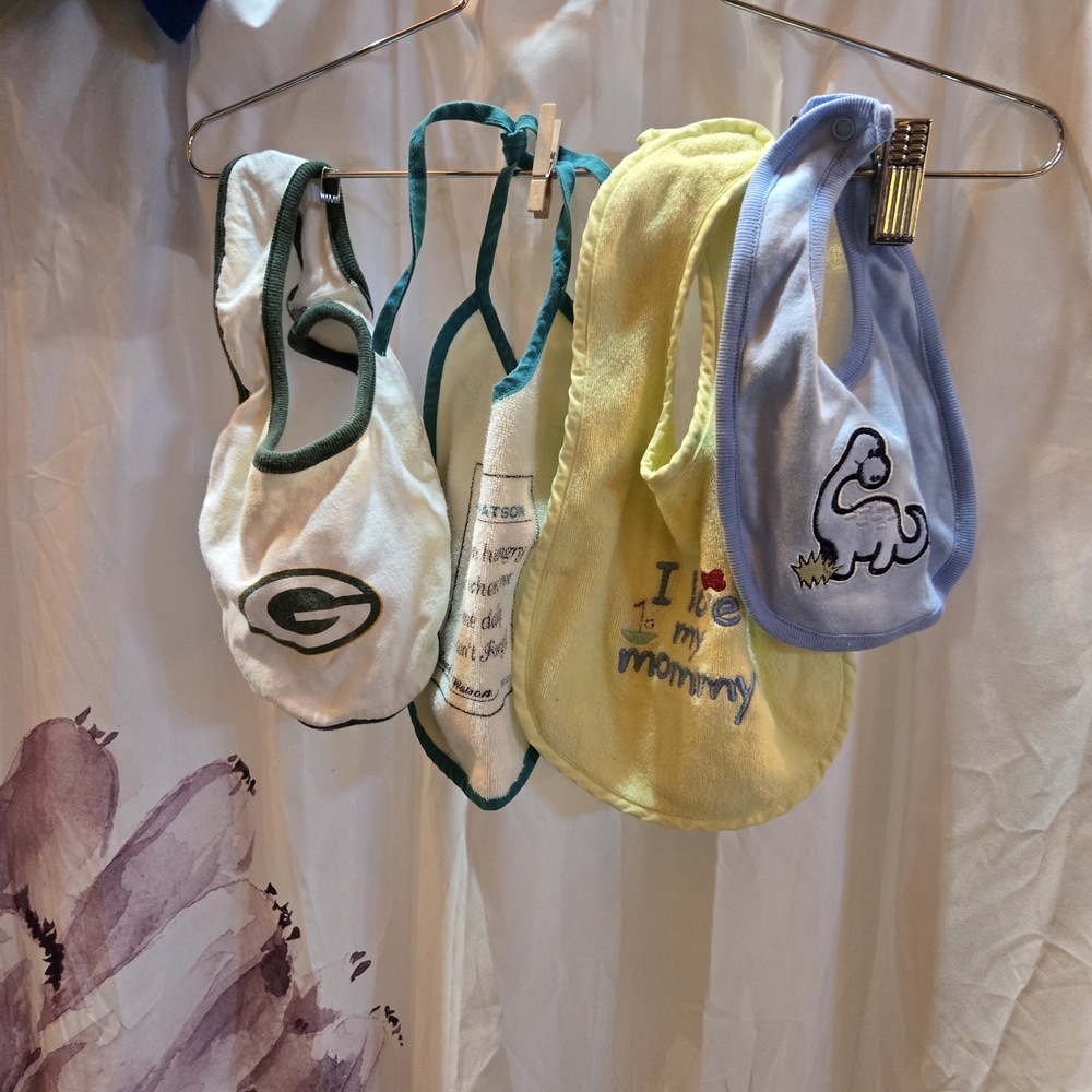 Set of Baby Bibs with Embroidery